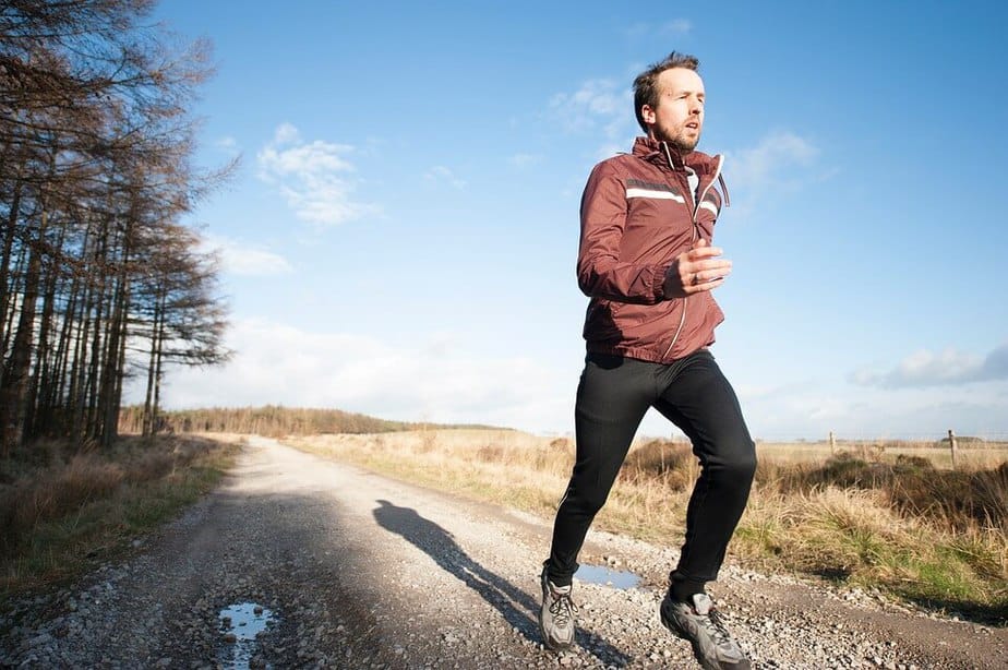 Guy Jogging help empty stomach